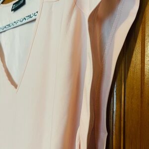 New York & Company Soft Pink Flutter Sleeve Blouse
